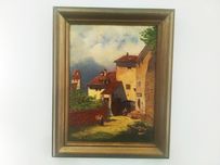 Piękny stary obraz olejny