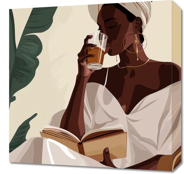 Obraz 50x50cm Chwila z Książką