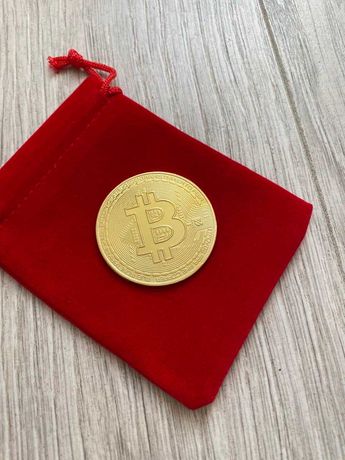 Монета Биткоин (Bitcoin) сувенир