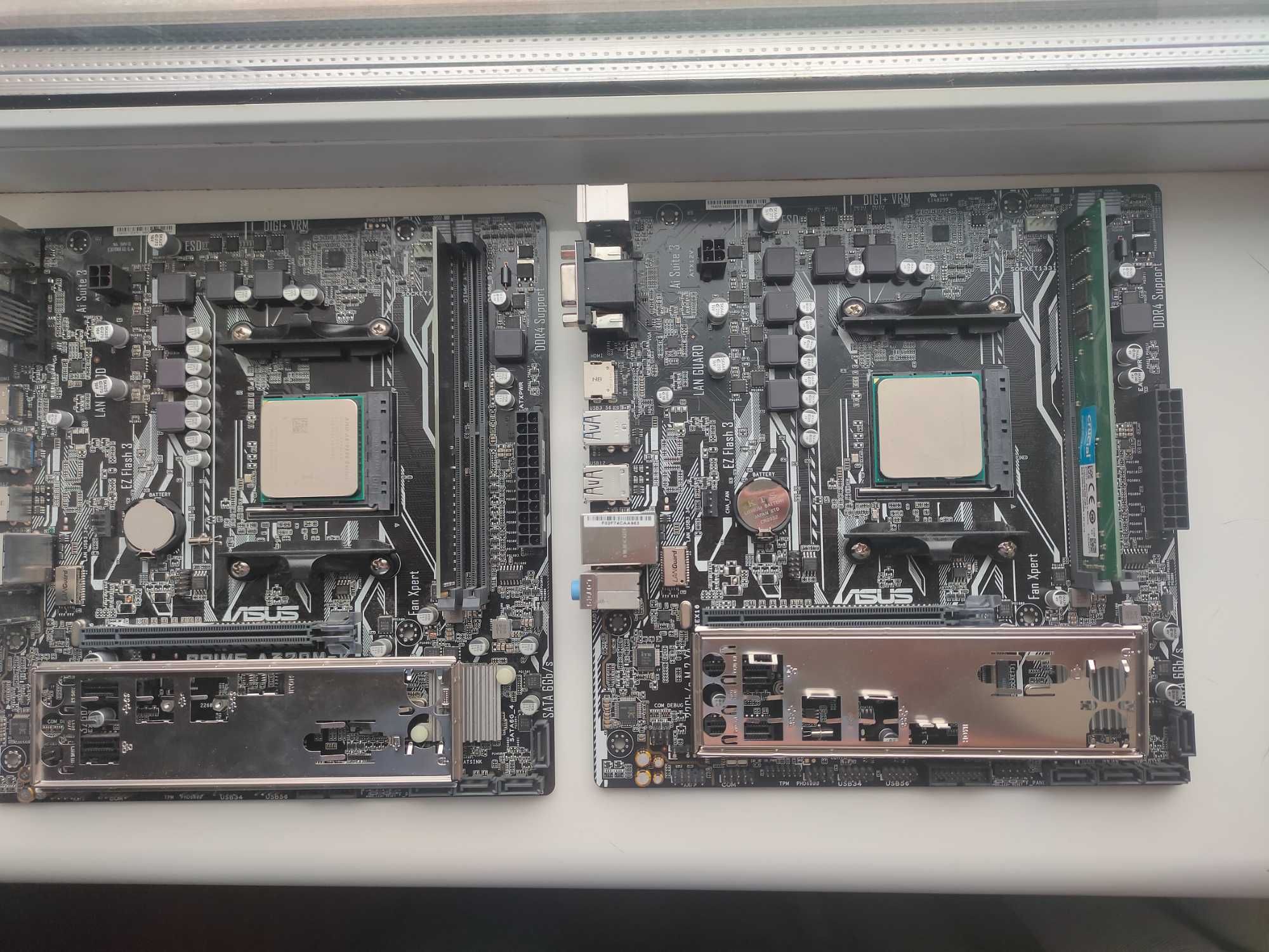 Комплект на sAM4! Asus/MSI A320M-K + процессор + 8 гб ddr4-2666