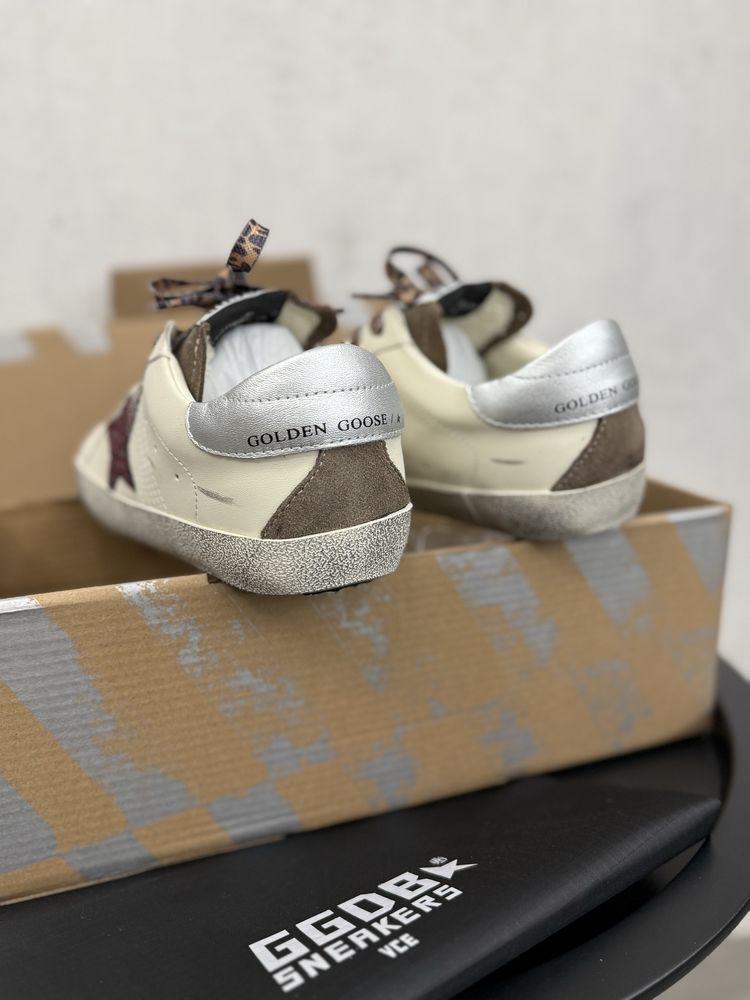 Жіночі кеди GOLDEN GOOSE GGDB лео леопардові шкіряні голден гус