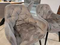 Krzesło CHERRY oryginal Homla welurowe szare 57x63x84 cm