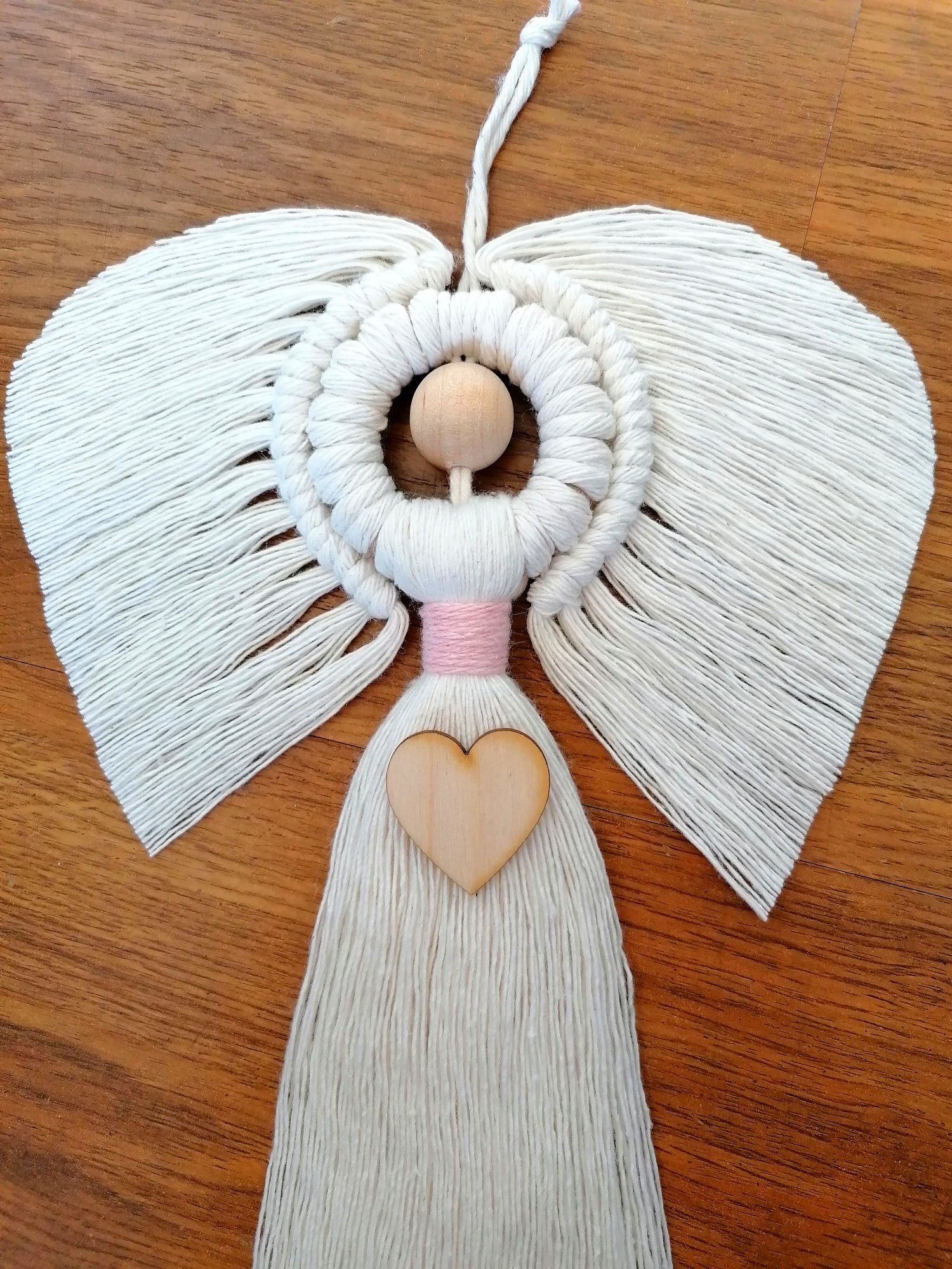 Aniołek Makrama Angel anioł stróż BOHO prezent dla dziecka