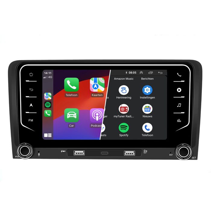 Магнітола Audi A3 CarPlay Autoradio Android 13 4GB + 64GB Android Auto