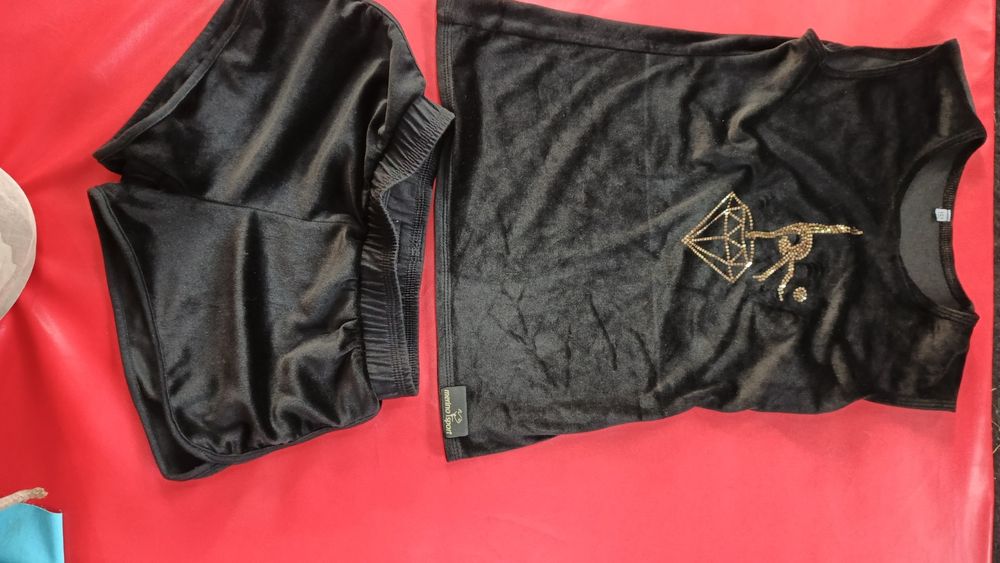 Strój treningowy, komplet welurowy do gimnastyki artystycznej/Merino!