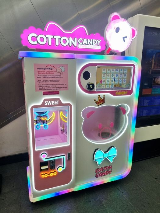 Zamiana Automat vendingowy maszyna do waty cukrowej  gotowy interes