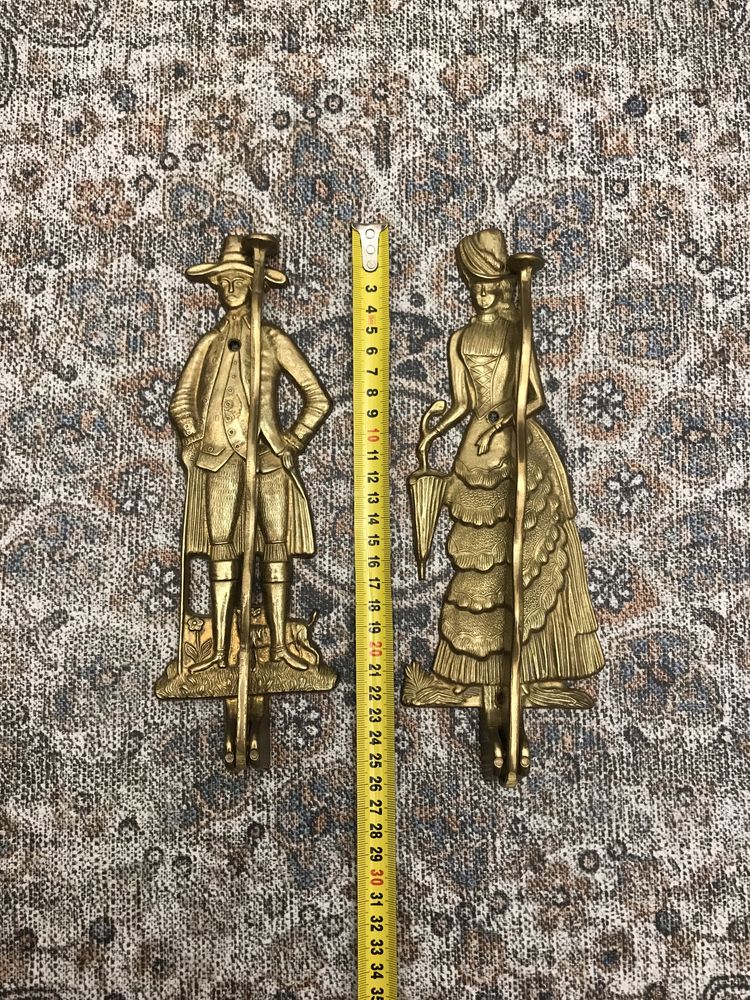 Дама и Кавалер , Парные Вешалки , Вішалка , Германия ( Бронза)