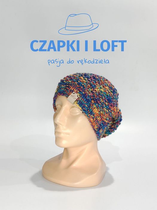 Czapka robiona na drutach, unisex