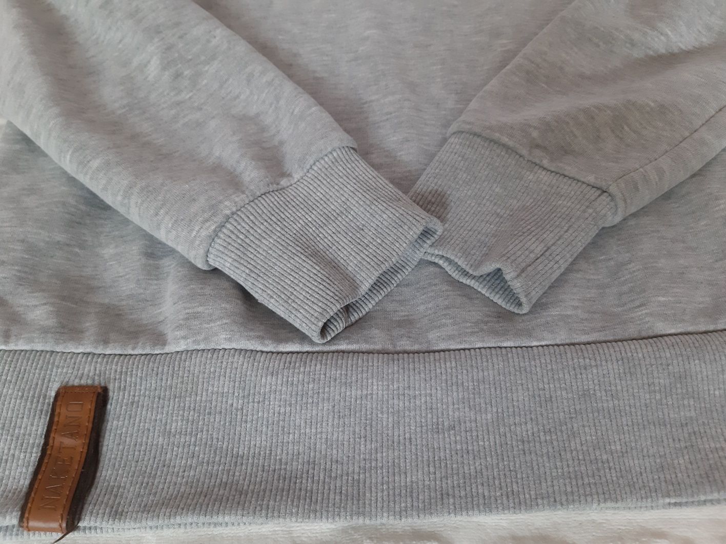 Bluza Naketano S 36 38 bawełna puszysta miękka szara kaptur