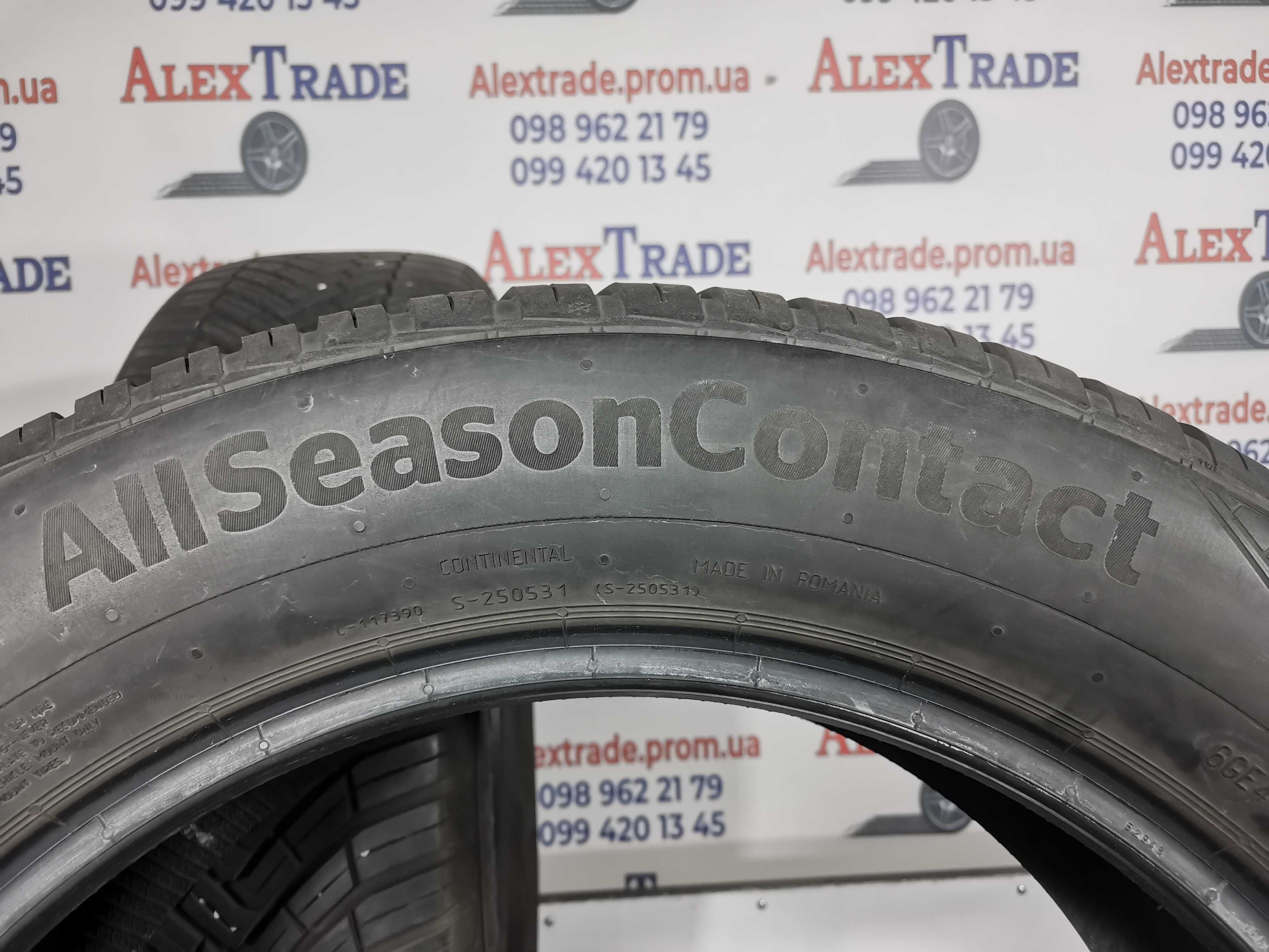 2 шт. 225/60 R18 Continental AllSeasonContact шини б/у, 2020 рік, 7 мм