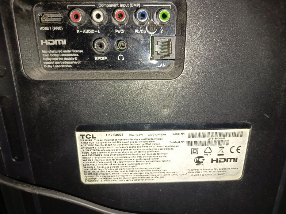 Telewizor 32 Led TCL L32E3003/ Blaupunkt 100AMR