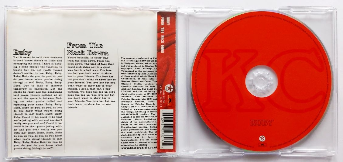CDs Kaiser Cheifs Ruby 2007r