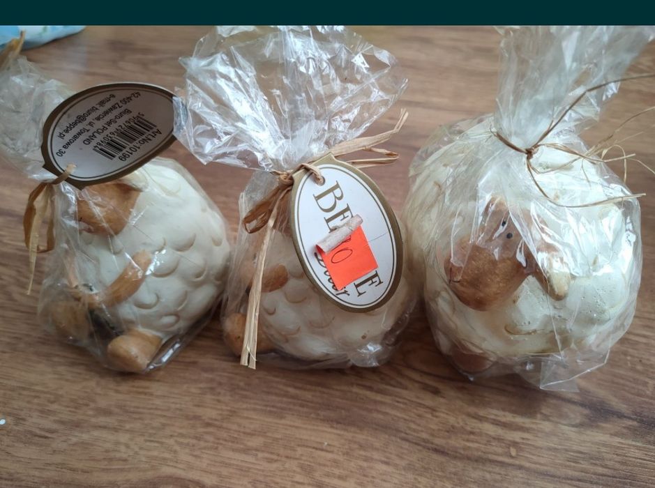 Świeca ozdobna wielkanocna baranek, owieczka