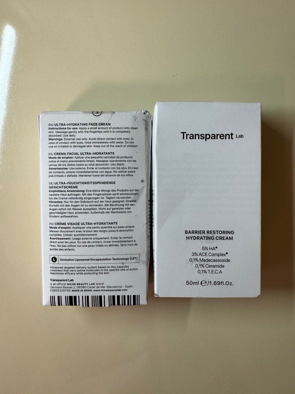 Ультразволожуючий крем transparent lab barrier restoring hydrating