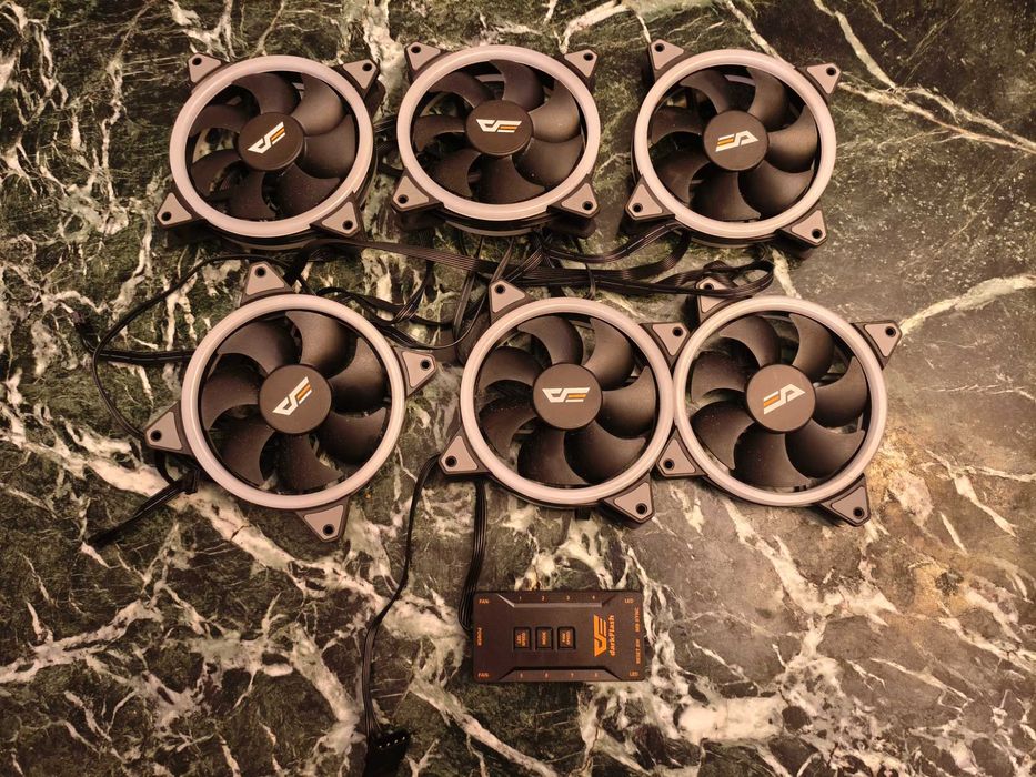 wentylatory do komputera ARGB 6x120 zestaw z kontrolerem