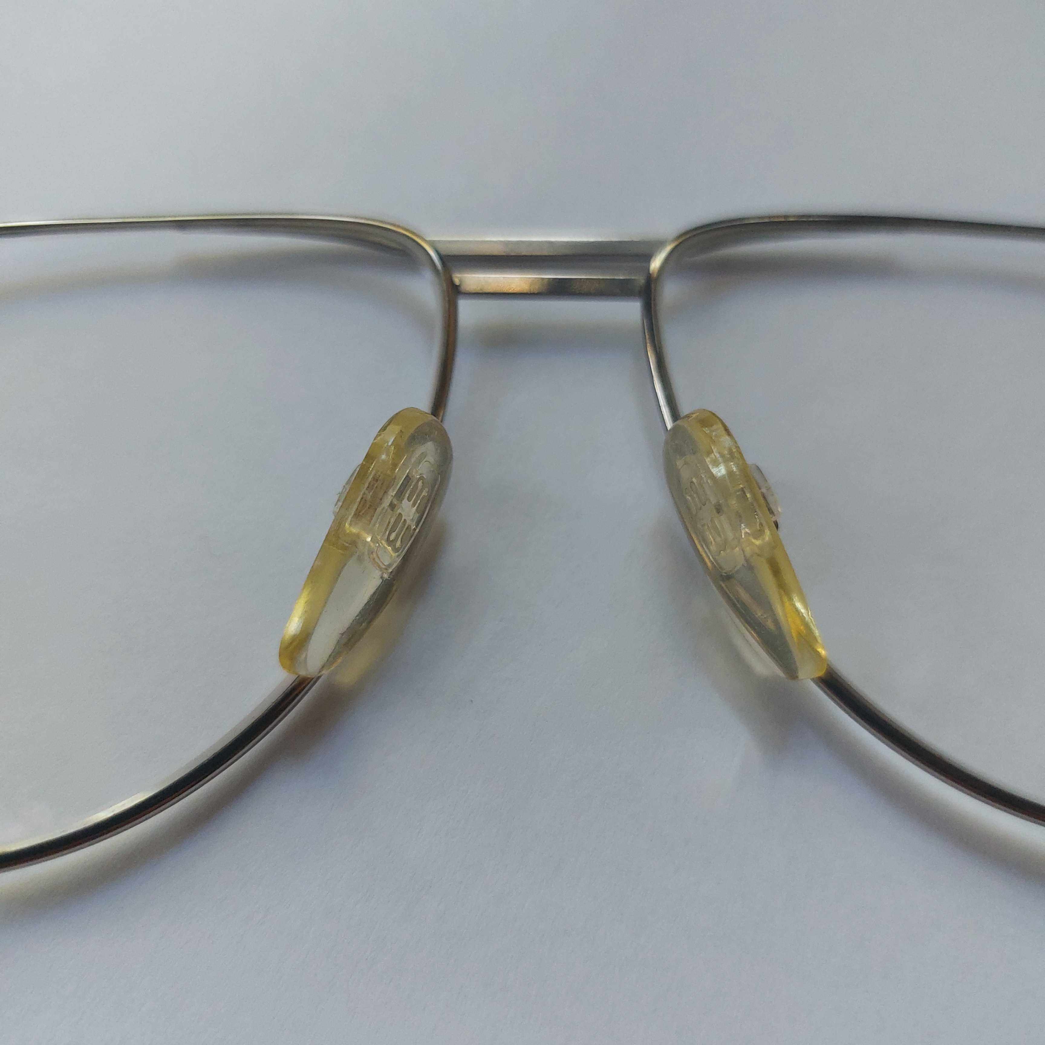 oprawki okulary Menard metalowe aviator premium srebrne tytanowe
