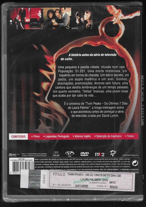 David Lynch. Twin Peaks.  (Selado)