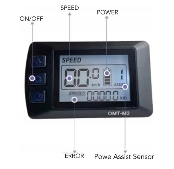 Zestaw sterownika 1000W 30A z wyświetlaczem M3 do roweru elektrycznego