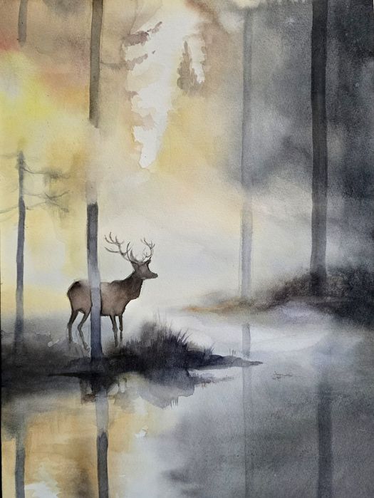 Akwarela autorska oryginalna ,36x50