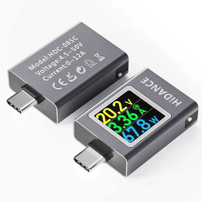 Hidance Юсб тестер OLED дисплей и 13 функций измерения Type-C 600W