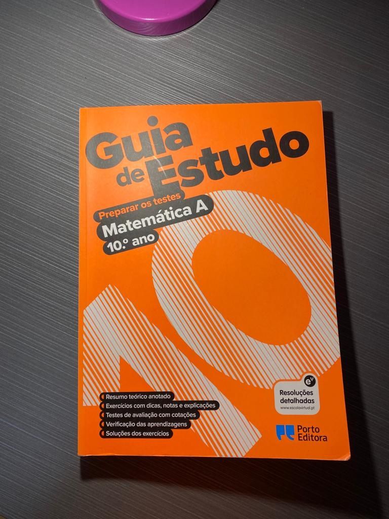 COMO NOVO - Livro Guia de Estudo Matemática A 10º Ano - Porto Editora