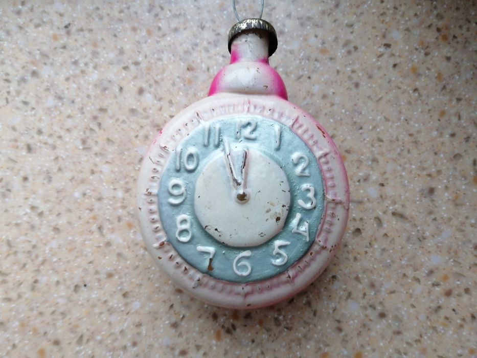 Елочная игрушка часы ранний ссср