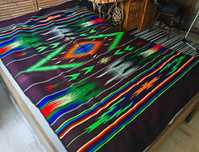 Narzuta na łóżko, kilim, koc PRL