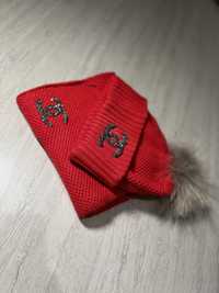 Жіночий набір Chanel шапка+шарф