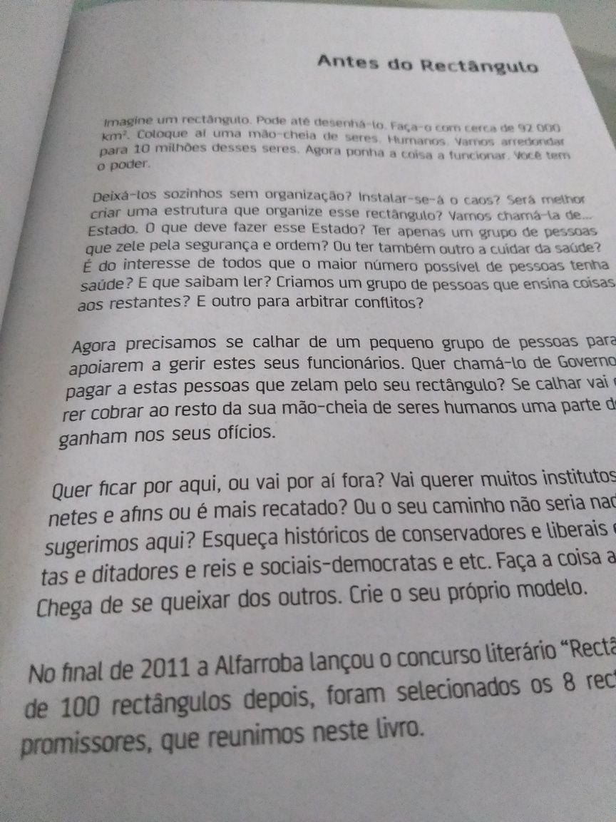 "Rectângulo" (publicação dos 8 contos vencedores do concurso)