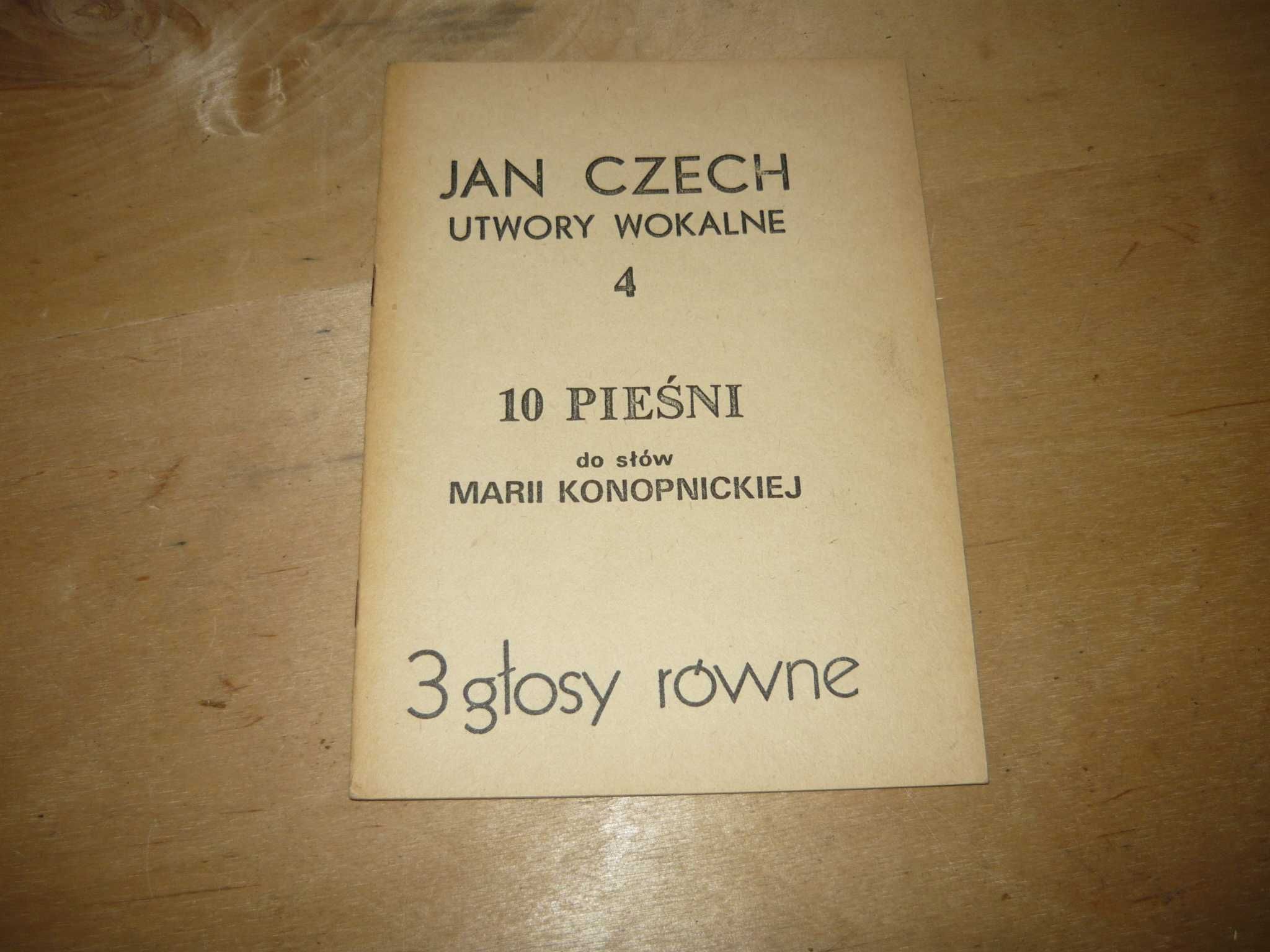 Jan Joachim Czech - 10 pieśni na 3 głosy równe