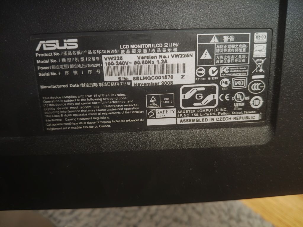 Monitor asus lcd