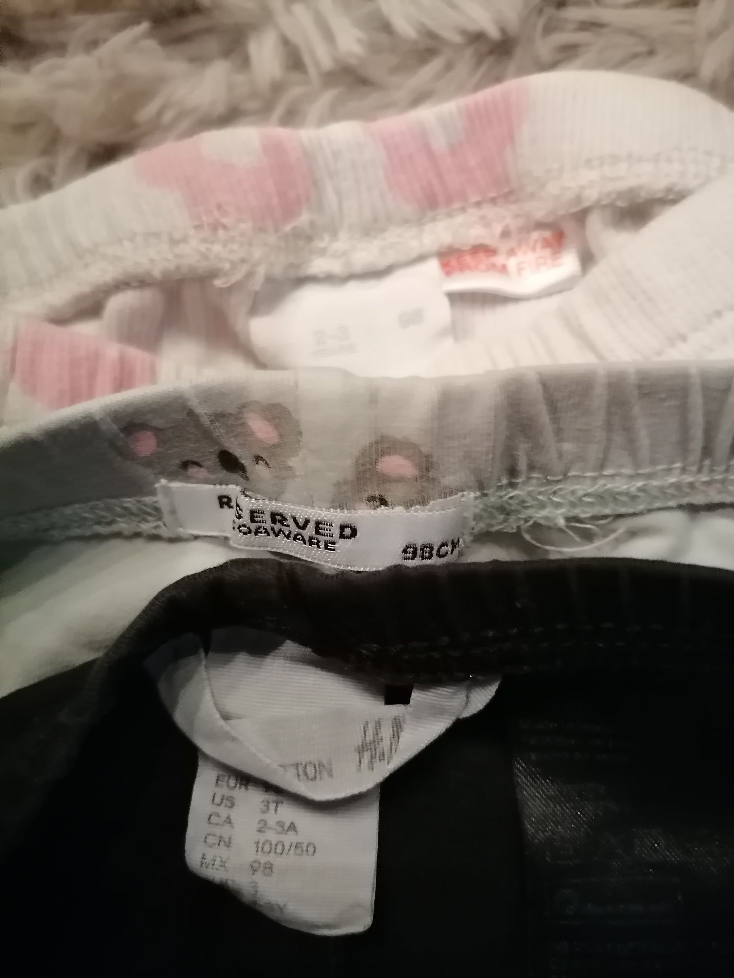 Getry legginsy Reserved, H&M dla dziewczynki r. 98 - 3 pary za 10 zł