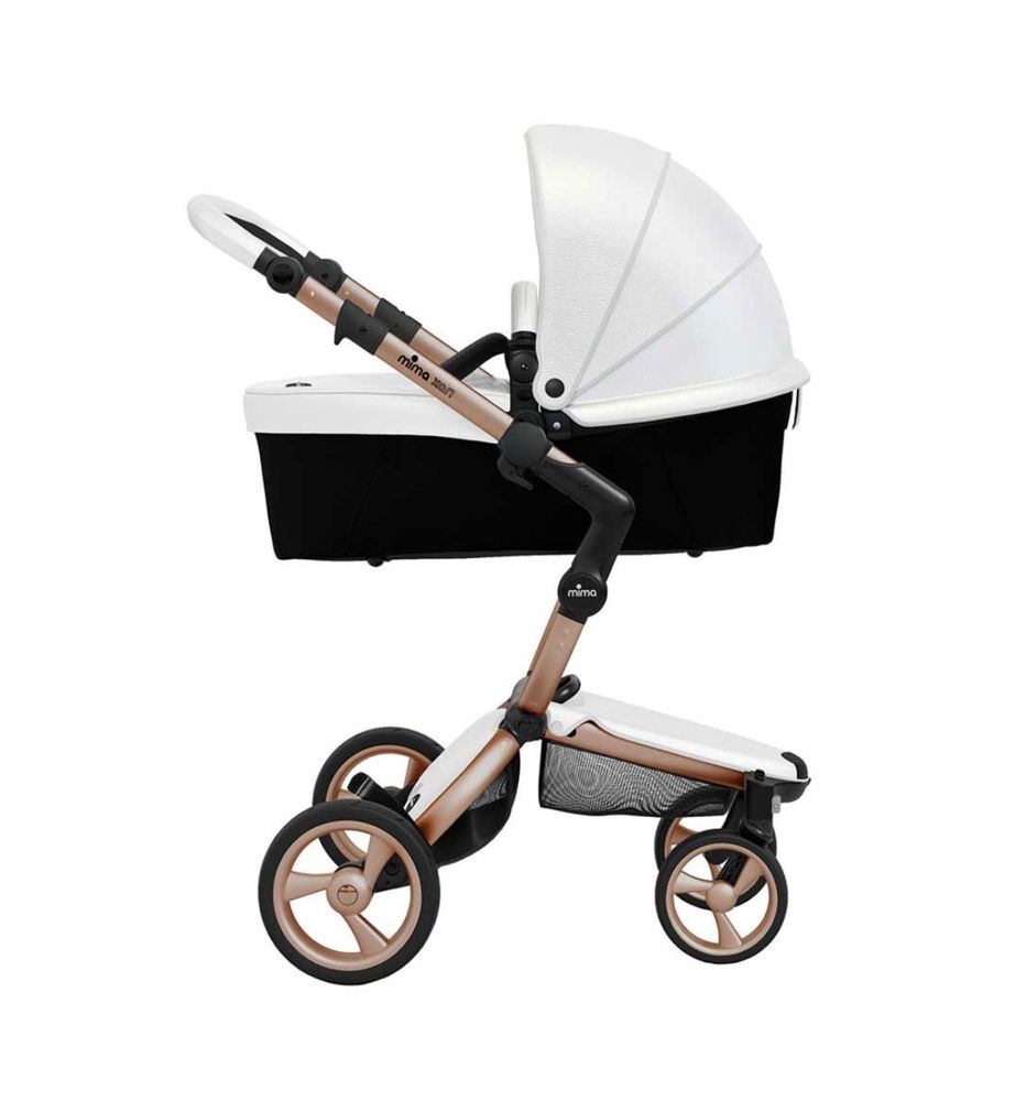 Carrinho bebé Mima Xari branco e rose gold