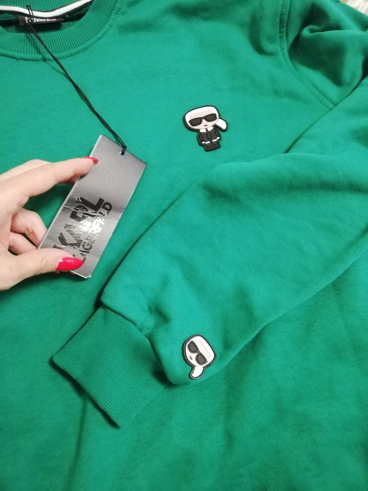 bluza KARL LAGERFELD L 40 zielona nowa z metkami