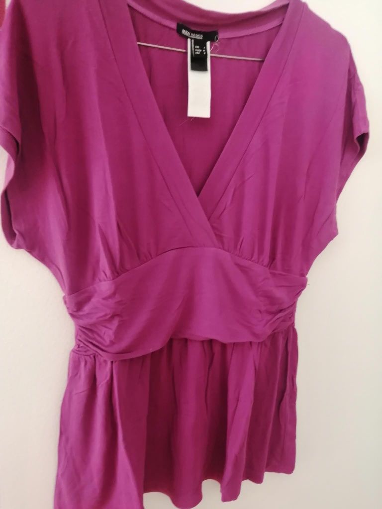 Blusa cor fucsia da Mango