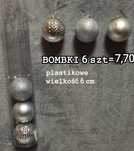 Bombka srebrna 6 cm.