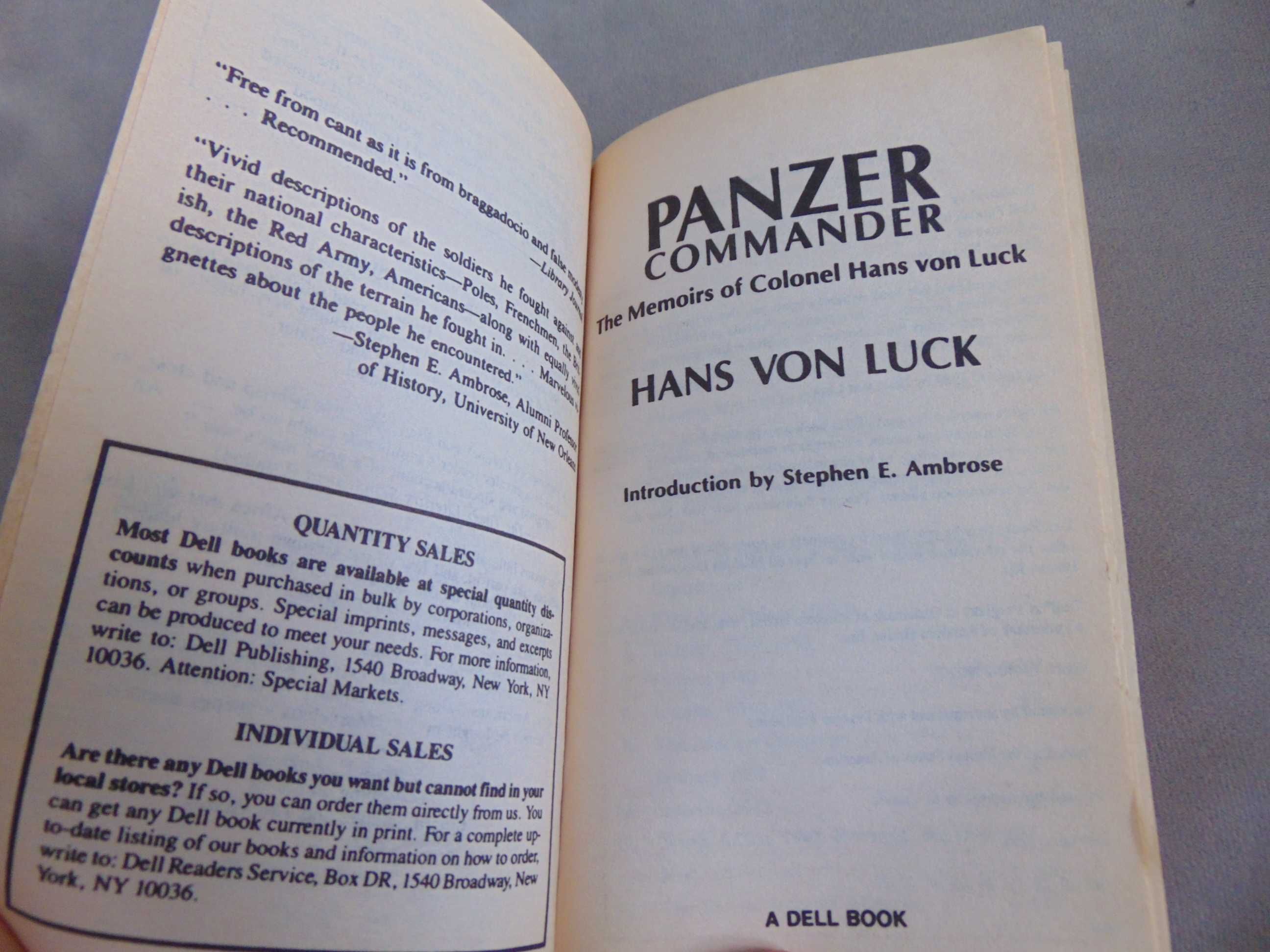 Panzer Commander - Hans von Luck, wstęp - Stephen E. Ambrose