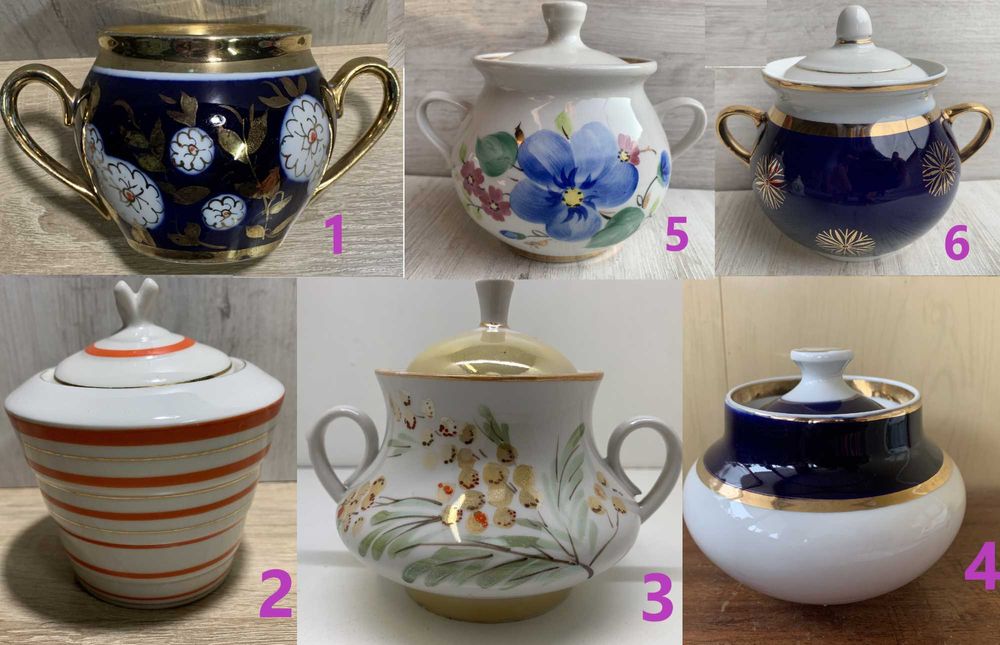 Сахарница Барановский Полонский Довбыш кобальт фарфоровый завод