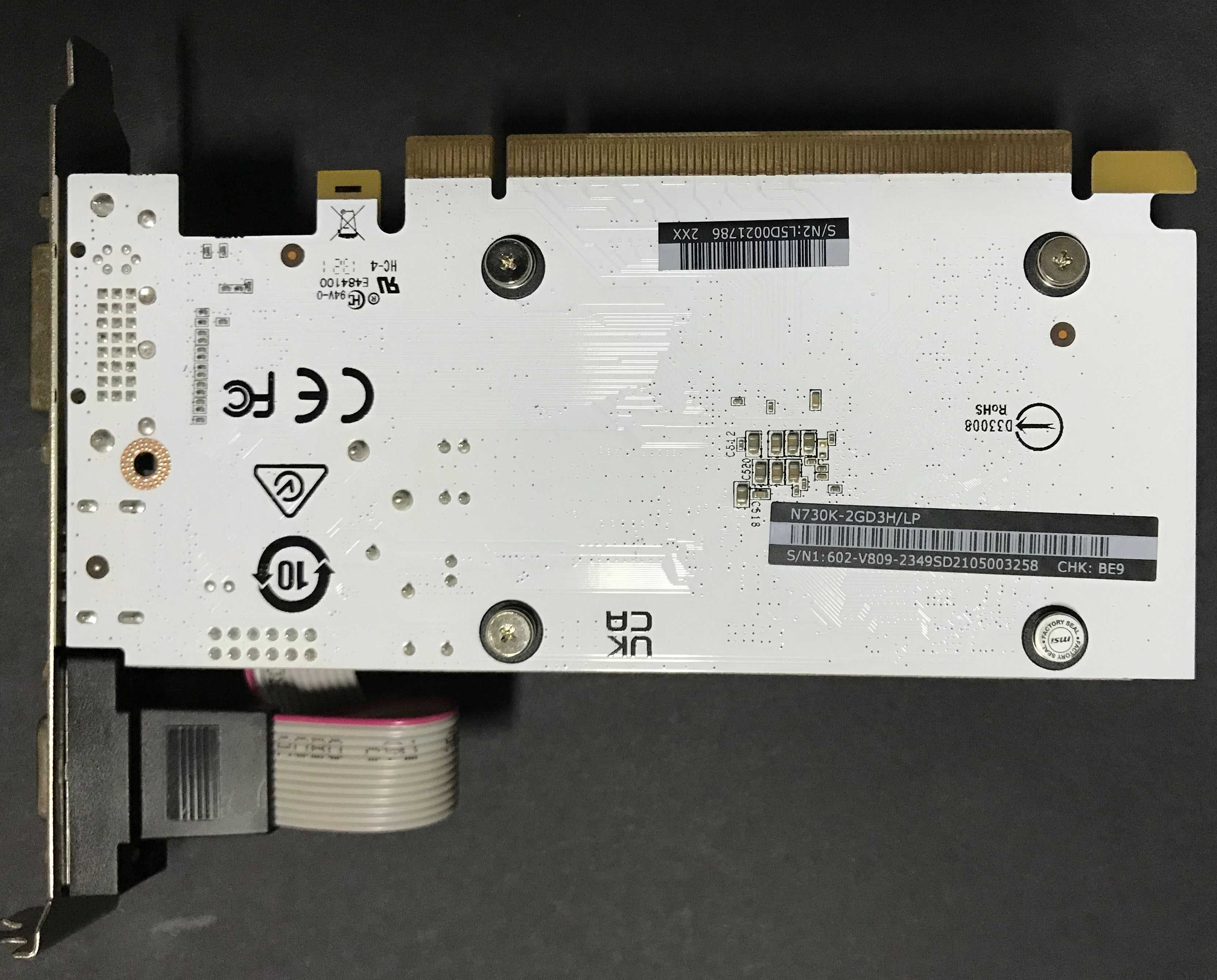 Placa gráfica N730k-2GDH/LP MSI 2g bytes Ram , nova .