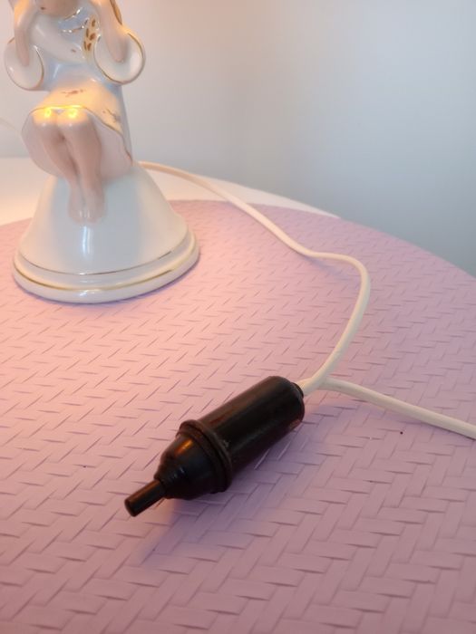 Lampa Ćmielów róg obfitości   klosz porcelana