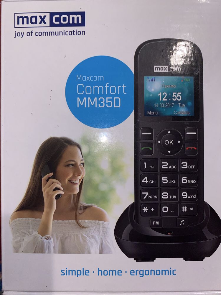 Telefone de Casa NOS – Maxcom Comfort MM35D – Como Novo!