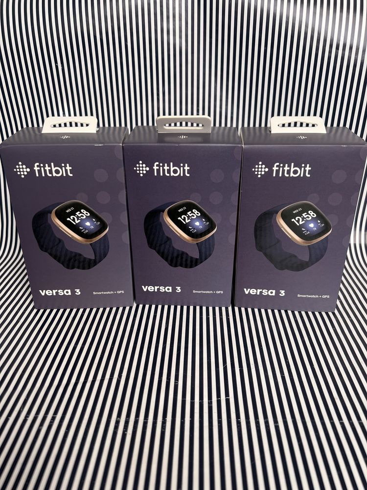 Смарт годинник Fitbit Versa 3 Midnight / Soft Gold (FB511GLNV)