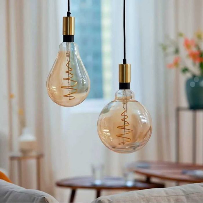 Велика Ø 20см смарт лампа WiZ Smart LED Filament G200 Globe 6.5W E27