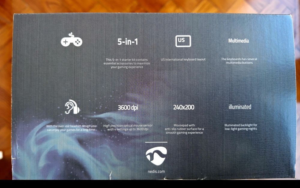 Kit Gaming 5-in-1 Nedis [NOVO]