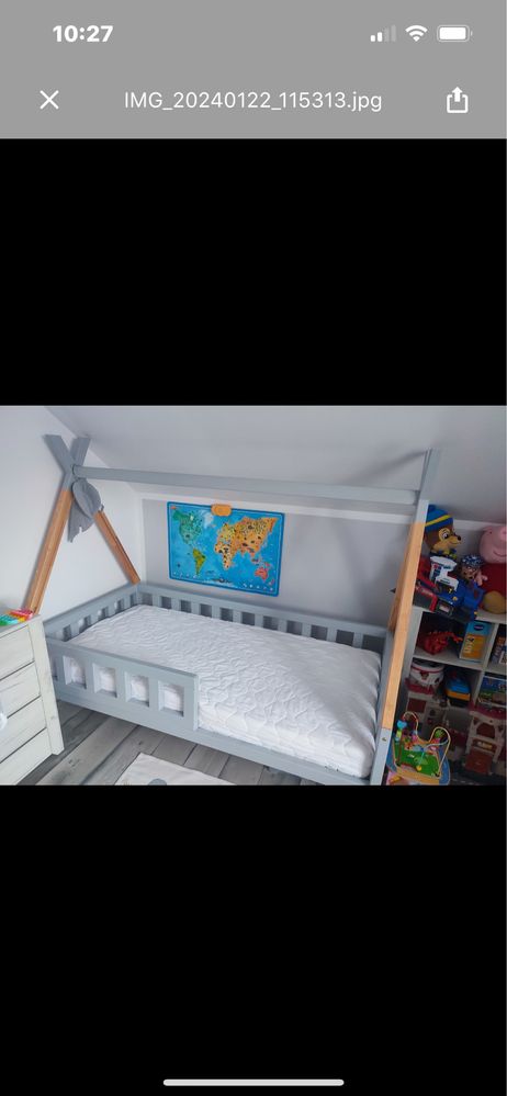 Łòżko Tipi Szaro Brazowe