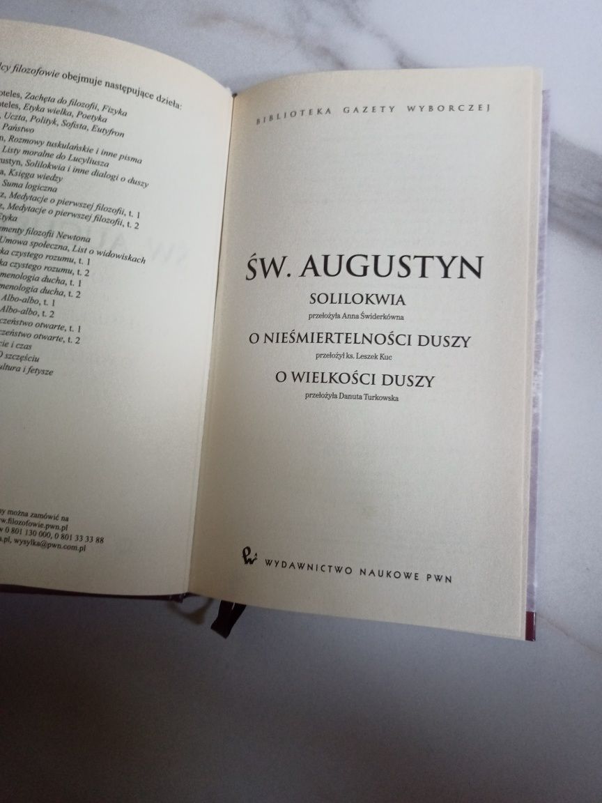 Św. Augustyn solilokwia i inne dialogi o duszy