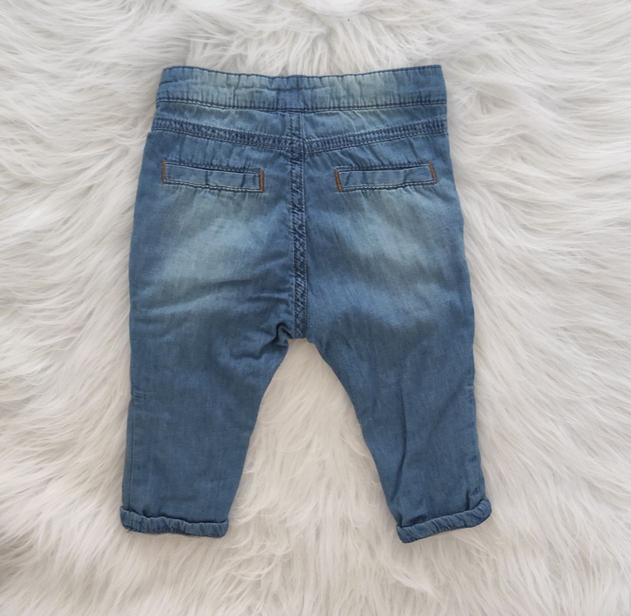 Cool Club Smyk spodnie spodenki 74 jeans jeansowe chłopięce dziewczęce