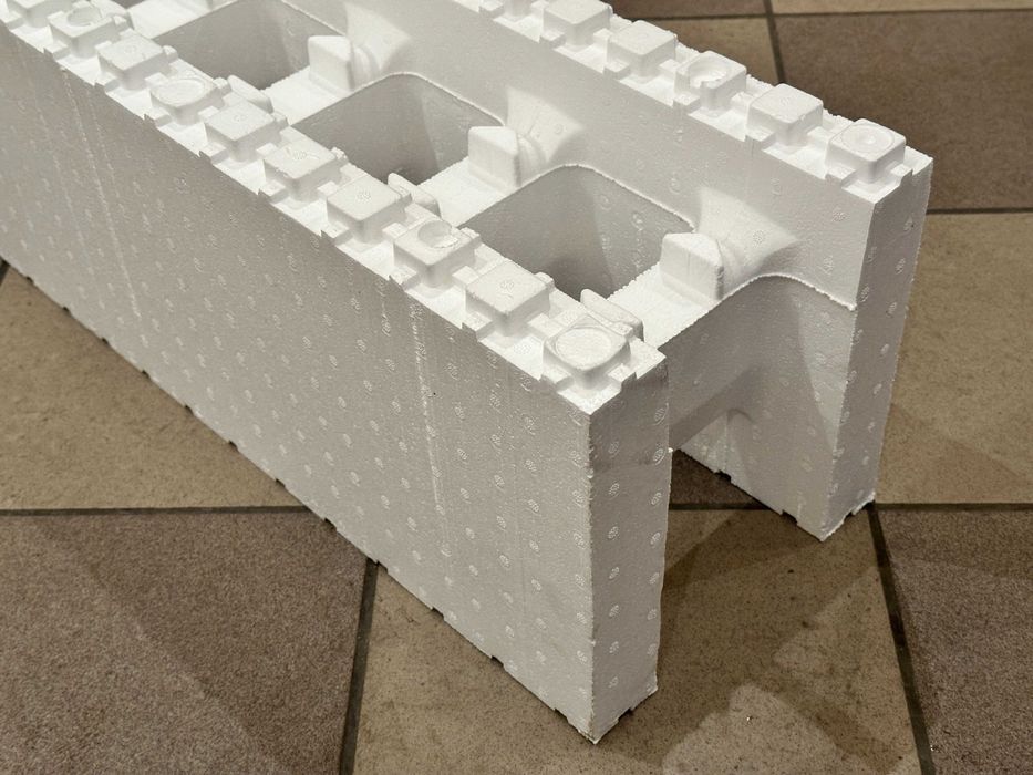 Bloczki Styropianowe 120cm x 25 x 25cm LEGO szalunek Płot Garaż Basen