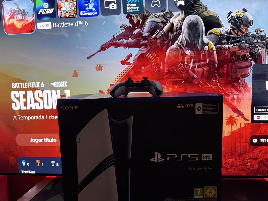Consola PS5 Pro 2TB, com jogo Battlefiels 6 e com garantia 2 anos