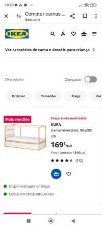 Cama reversível KURA IKEA